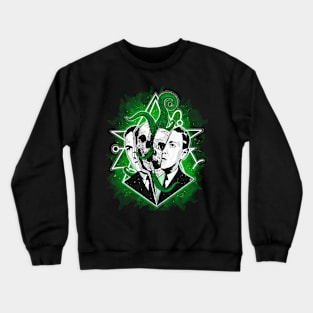 Darkness of Lovecraft - Cthulhu, Horror, Occult World, Skull and Bones, Dark Symbol, sticker Crewneck Sweatshirt